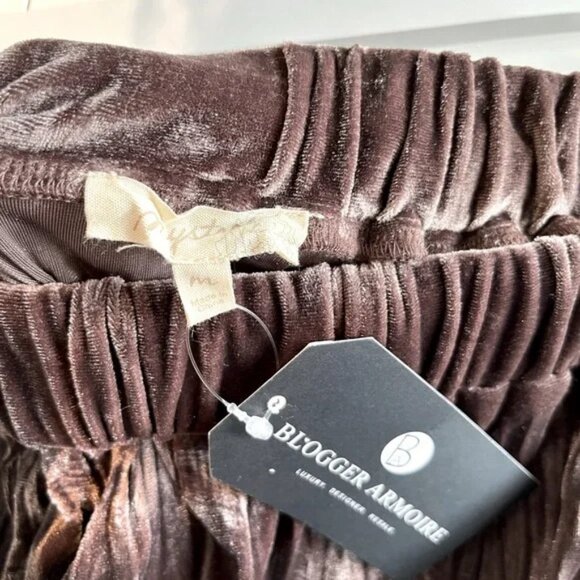 Mystree Purple Crinkled-Velvet Midi Skirt - Picture 5 of 6